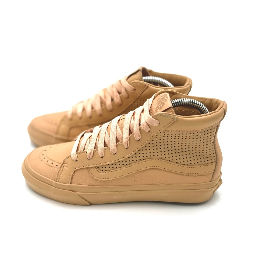Vans SK8-HI Slim Cutout Square Perf Leather Shoes High Top Amberligt M5/W6.5NWOT